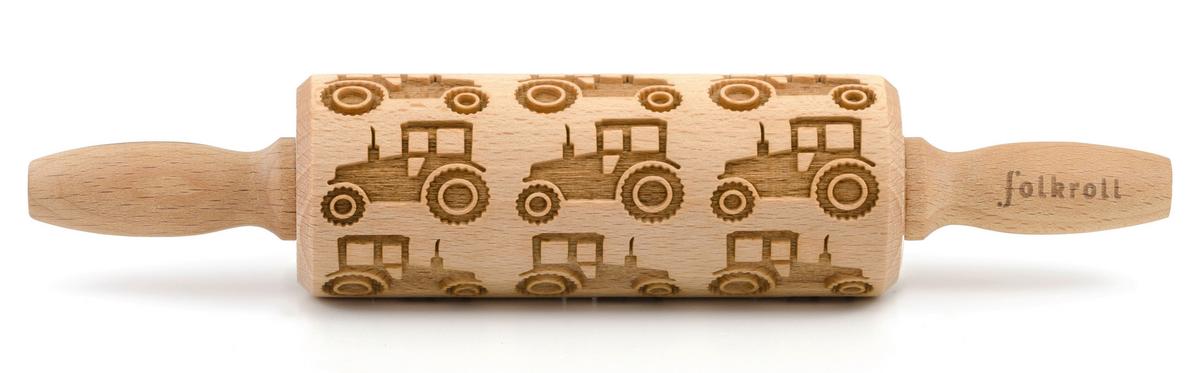 Motiv-teigroller, Holz Teigrolle 3d Motivbuchenholz - Naturfarben, Basics, Holz (23/4,5/4,5cm) - Folkroll