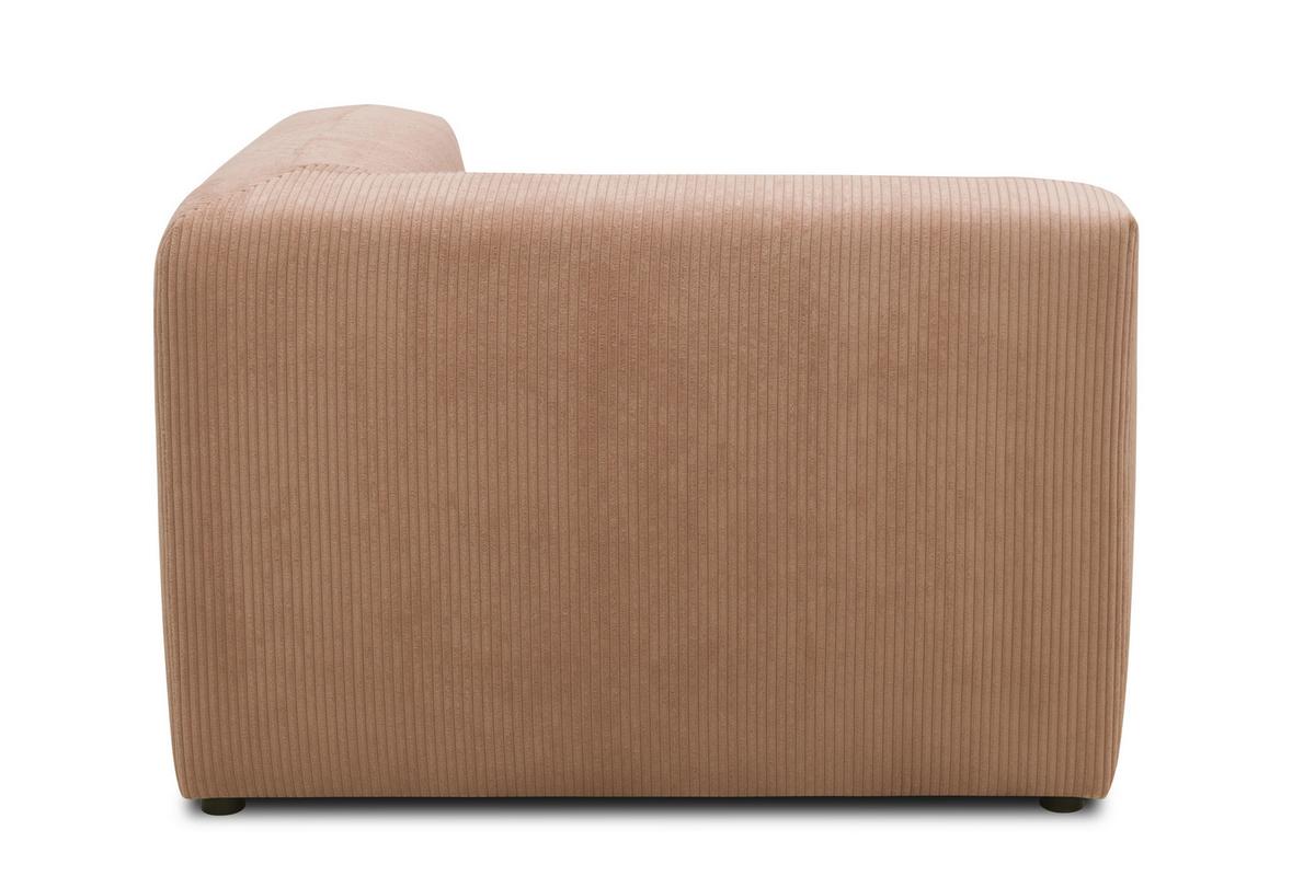 Sofaelement Rosa, Roségold B: 108 cm - Roségold/Schwarz, Design, Textil (108/69/108cm) - MID.YOU