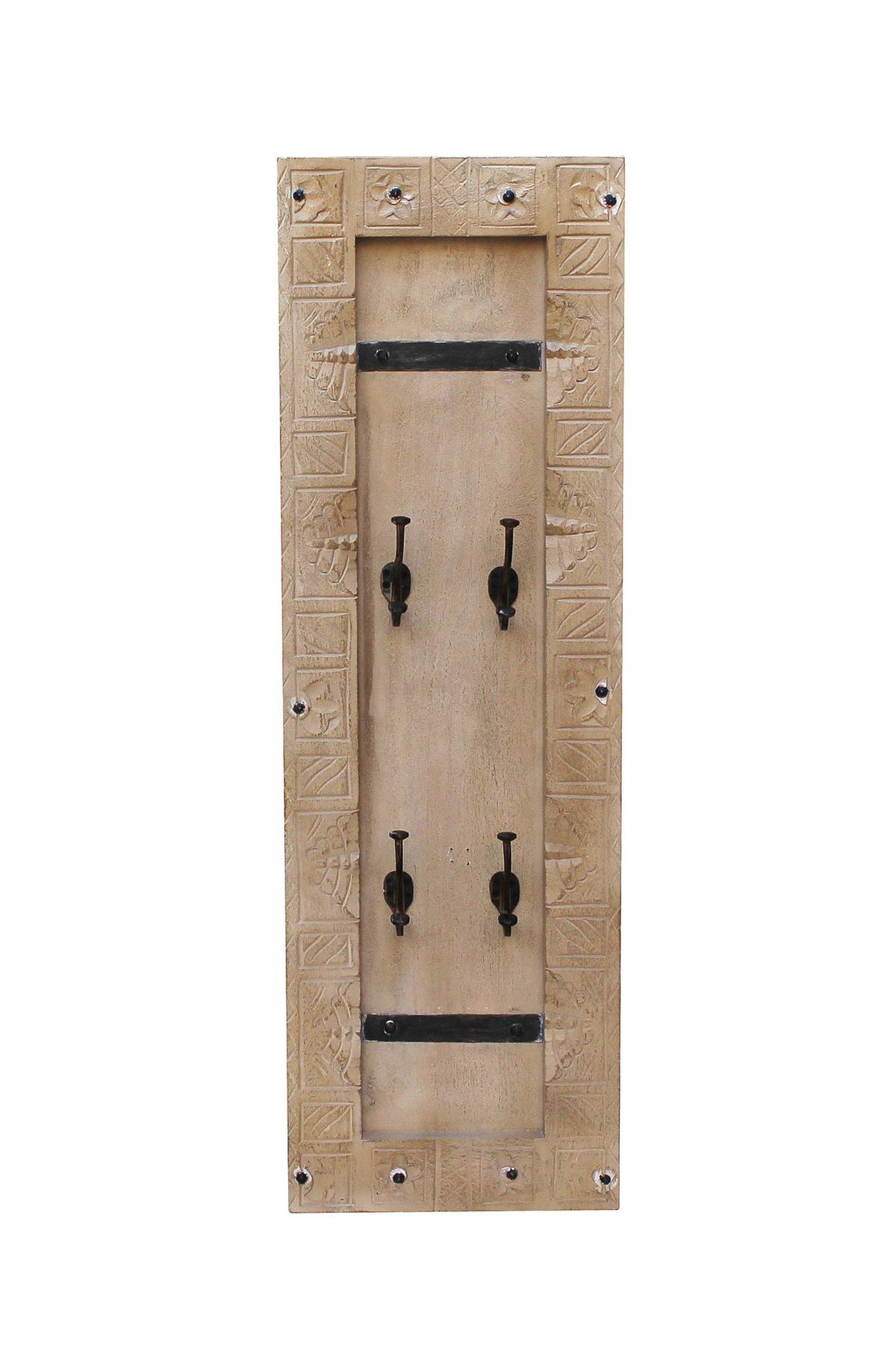 GARDEROBENPANEEL Naturfarben/Schwarz B: 35cm - Schwarz/Naturfarben, Design, Holz/Metall (35/110/8cm) - MID.YOU