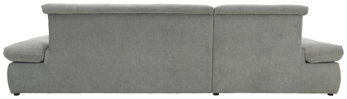 Ecksofa mit Schlaffunktion Moric Grau Mikrofaser - Chromfarben/Grau, KONVENTIONELL, Textil (172/300cm) - MID.YOU