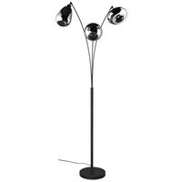 Stehleuchte 417000332 Lumina - Chromfarben/Schwarz, KONVENTIONELL, Glas/Metall (200/30/71cm) - Trio Leuchten
