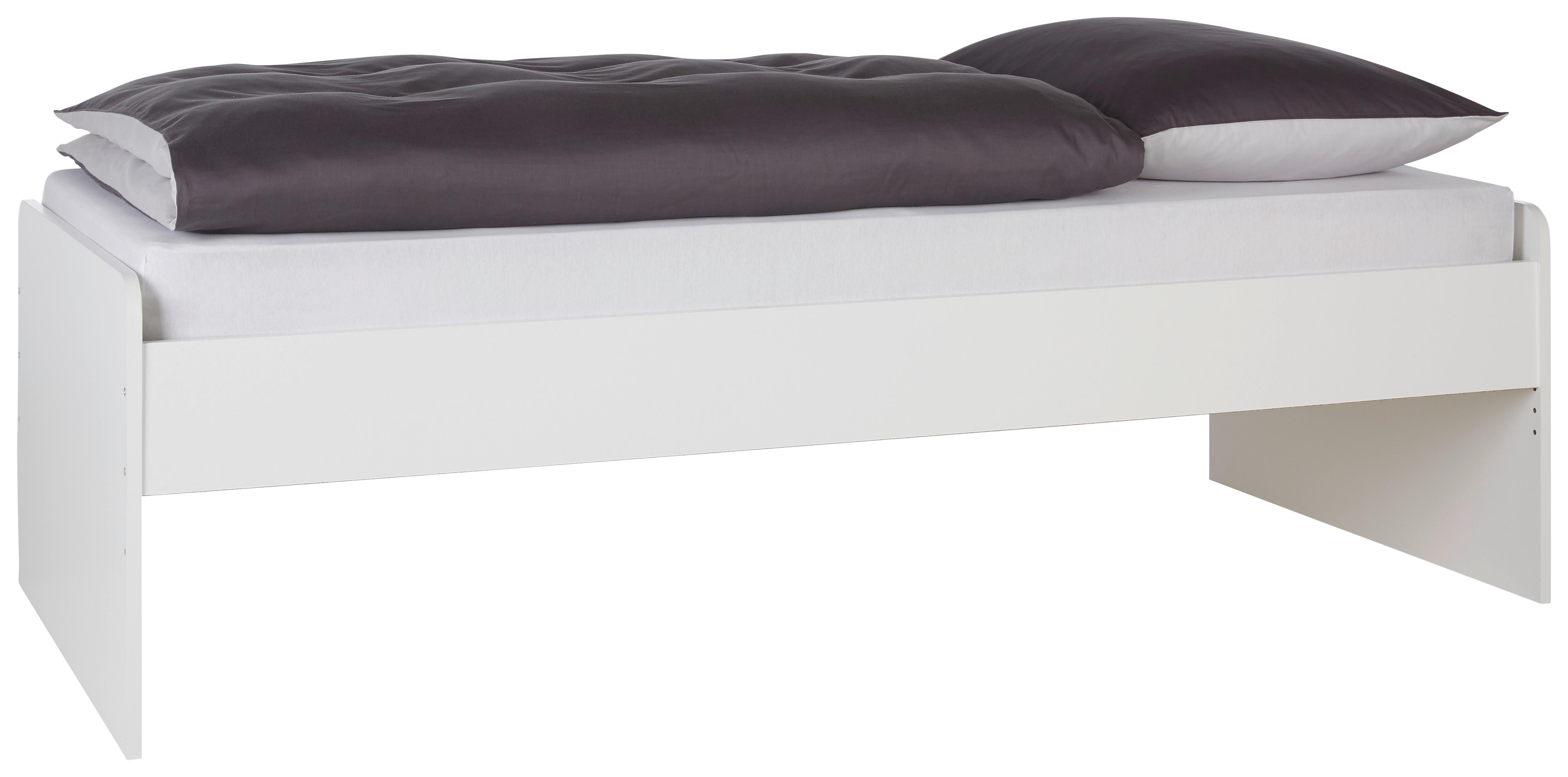 Posteľ pre deti/mládež YOUNG biela PL:cca 90/200cm - biela, Konventionell, kompozitné drevo (90/200cm)