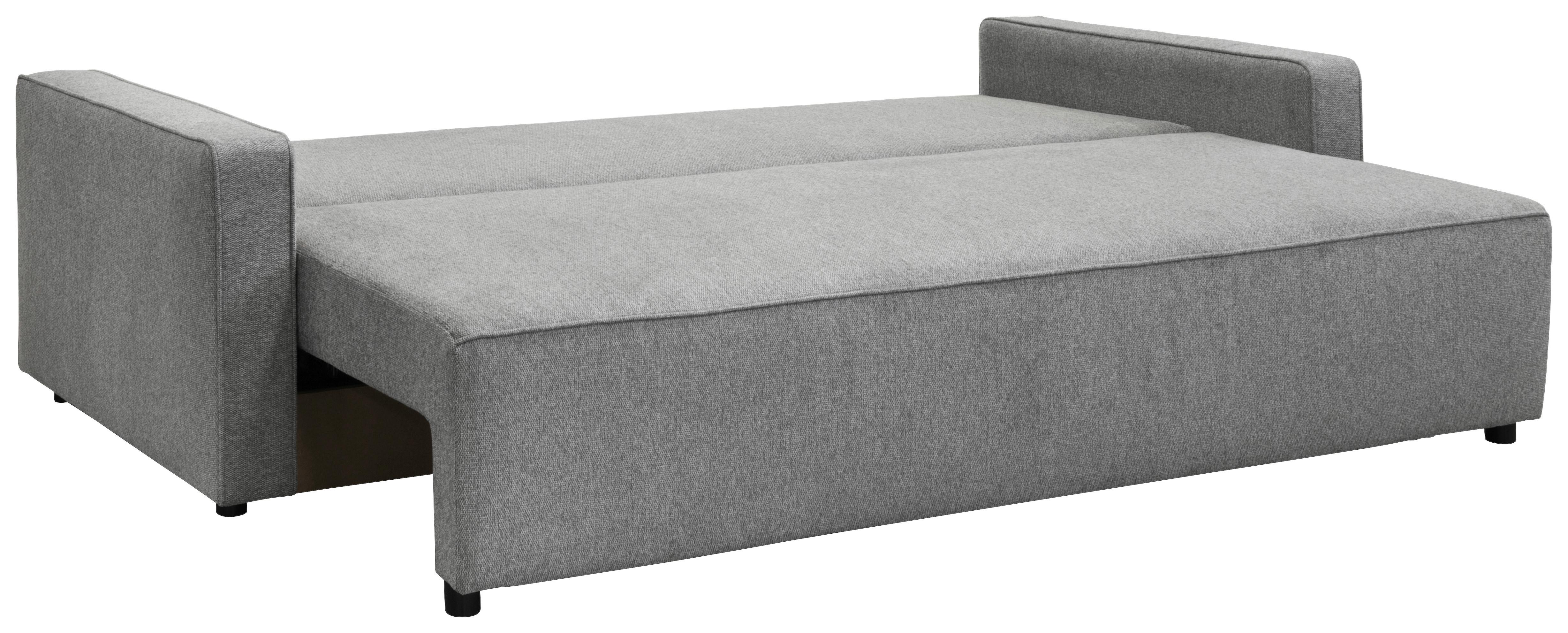 ROZKLÁDACÍ POHOVKA NICOLE - šedá, Moderní, textil/plast (232/90/100cm)
