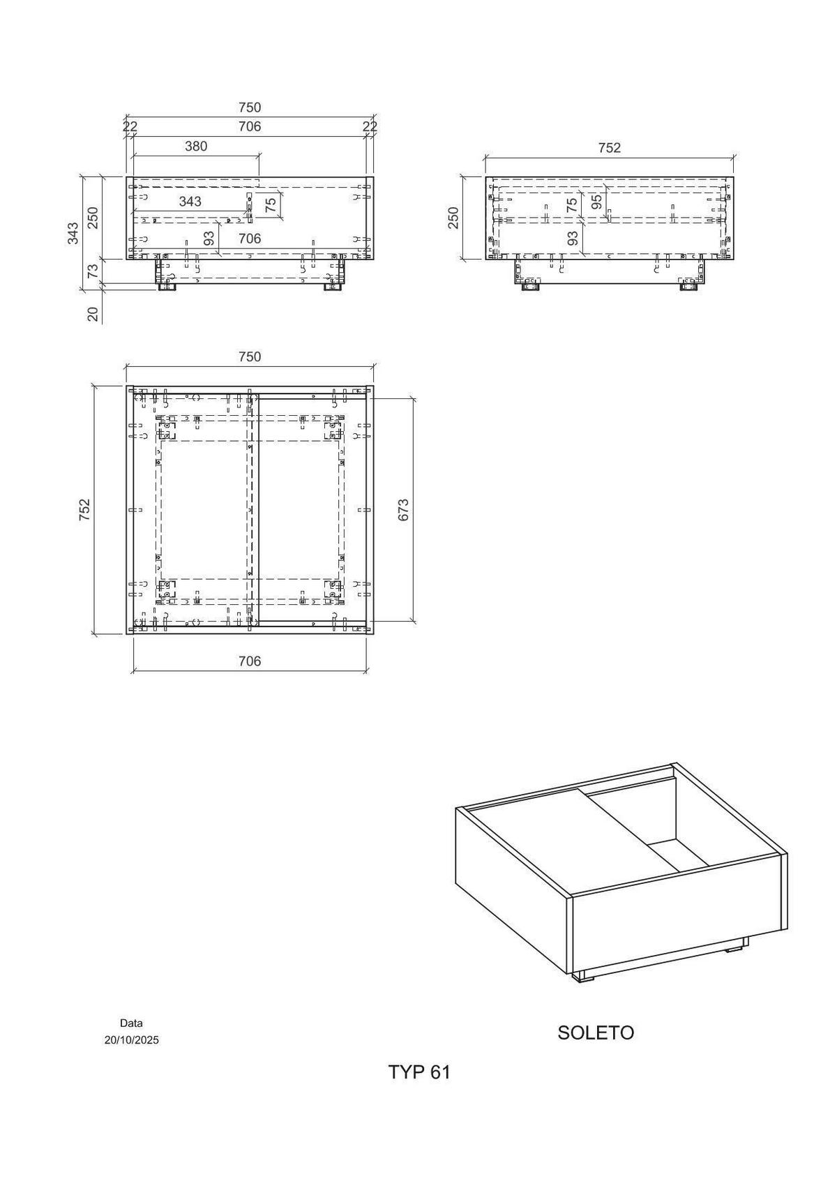 Couchtisch Soleto Graphit-/Eichefarben B: 76cm - Eichefarben/Graphitfarben, Design, Holzwerkstoff (76/35/75cm) - MID.YOU