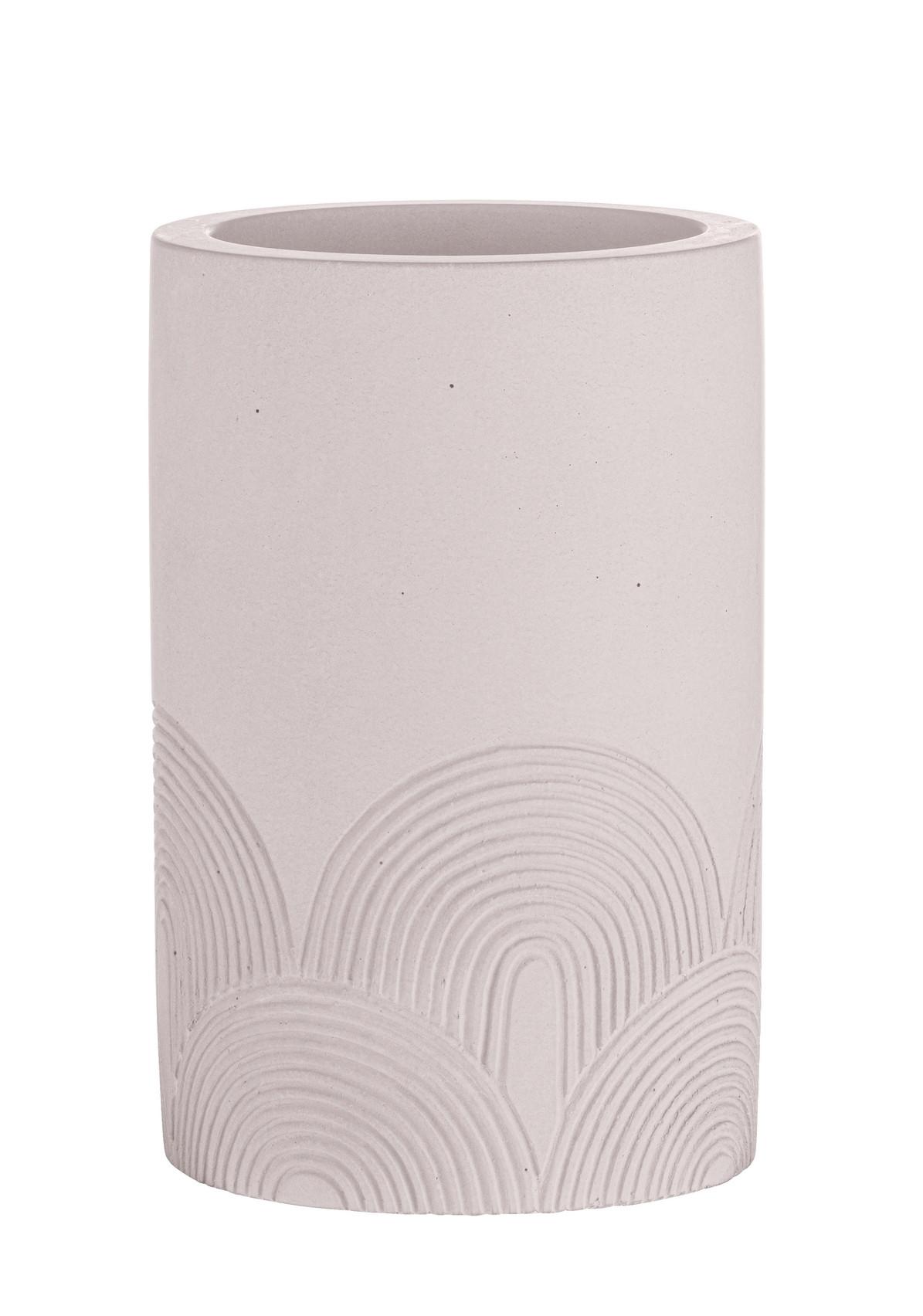Zahnputzbecher 26133100 - Grau, MODERN, Stein (7/10,5/7cm) - Wenko