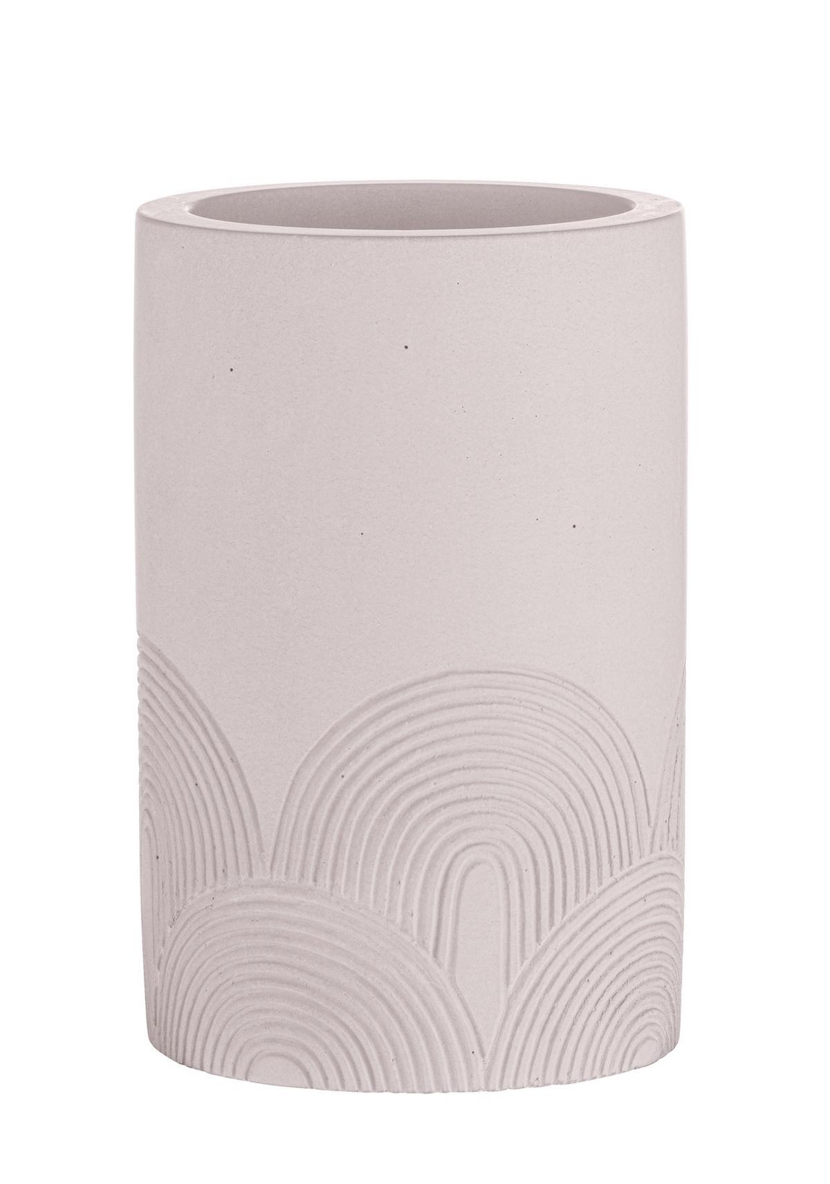 Zahnputzbecher 26133100 - Grau, MODERN, Stein (7/10,5/7cm) - Wenko