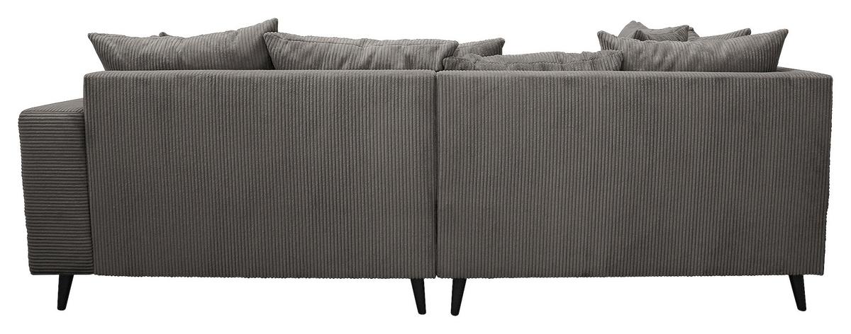 Ecksofa Pruno, Grau S: 174x247 cm - Schwarz/Grau, Design, Textil (174/247cm) - MID.YOU