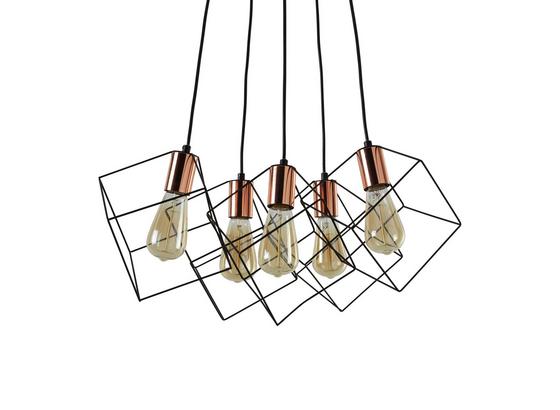 Závesná Lampa Amana - čierna, Štýlový, kov (48/147,5cm) - Premium Living Závesná Lampa Amana - čierna, Štýlový, kov (48/147,5cm) - Premium Living