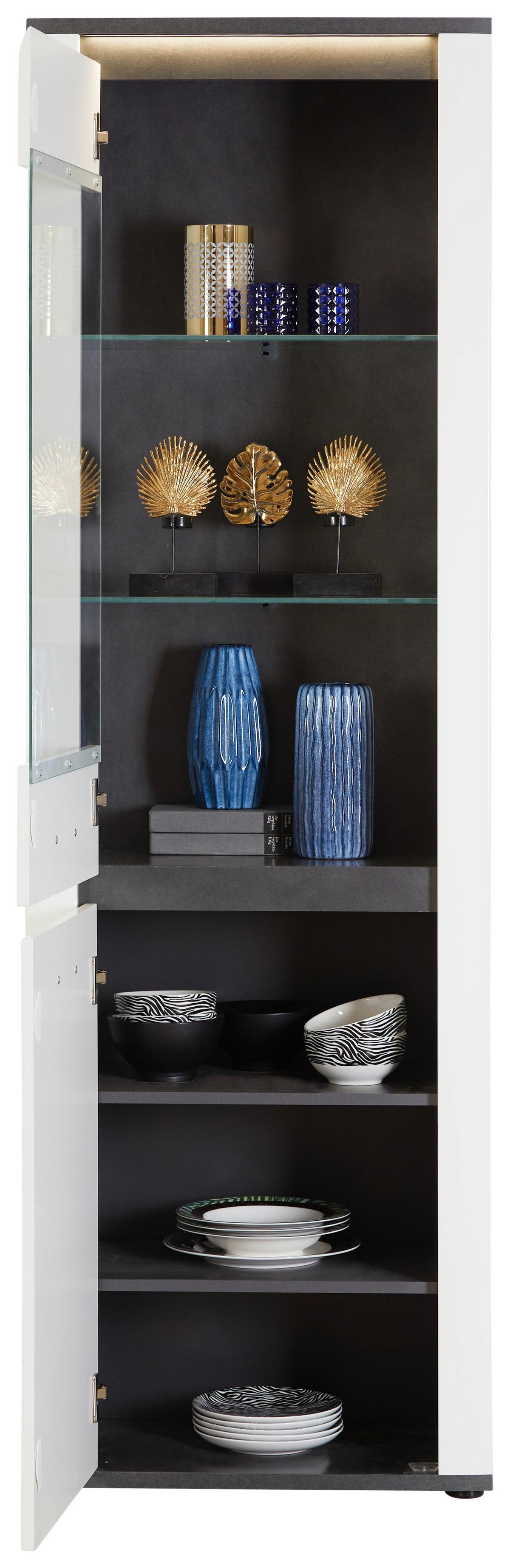 Wohnkombination Modern 4 Tlg. Mit Led Alassio 1, Weiß - MODERN (327/200/40,5cm) - Luca Bessoni