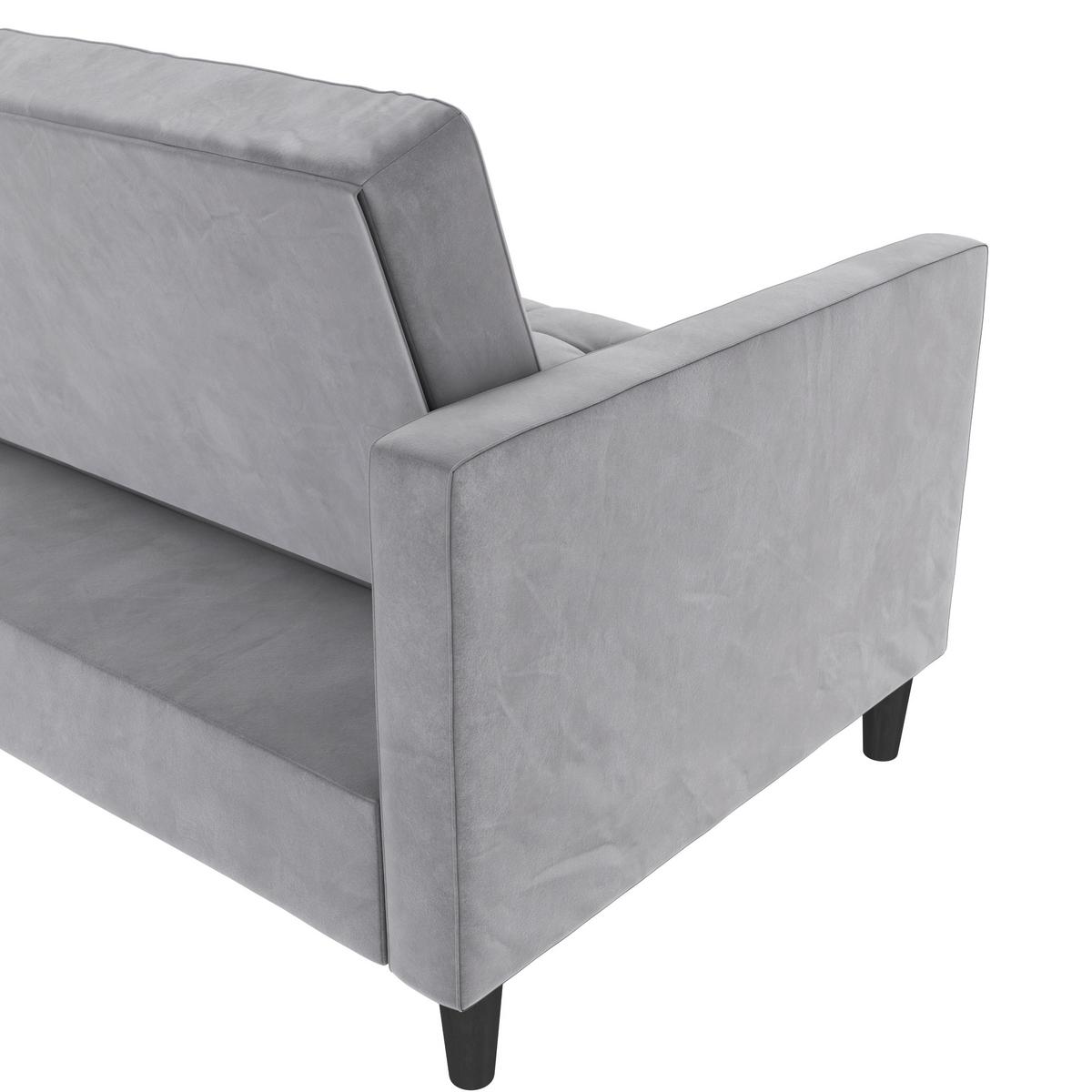 Ecksofa Palermo Grau, mit Stauraum - Schwarz/Grau, Basics, Textil (213/154cm) - Livetastic