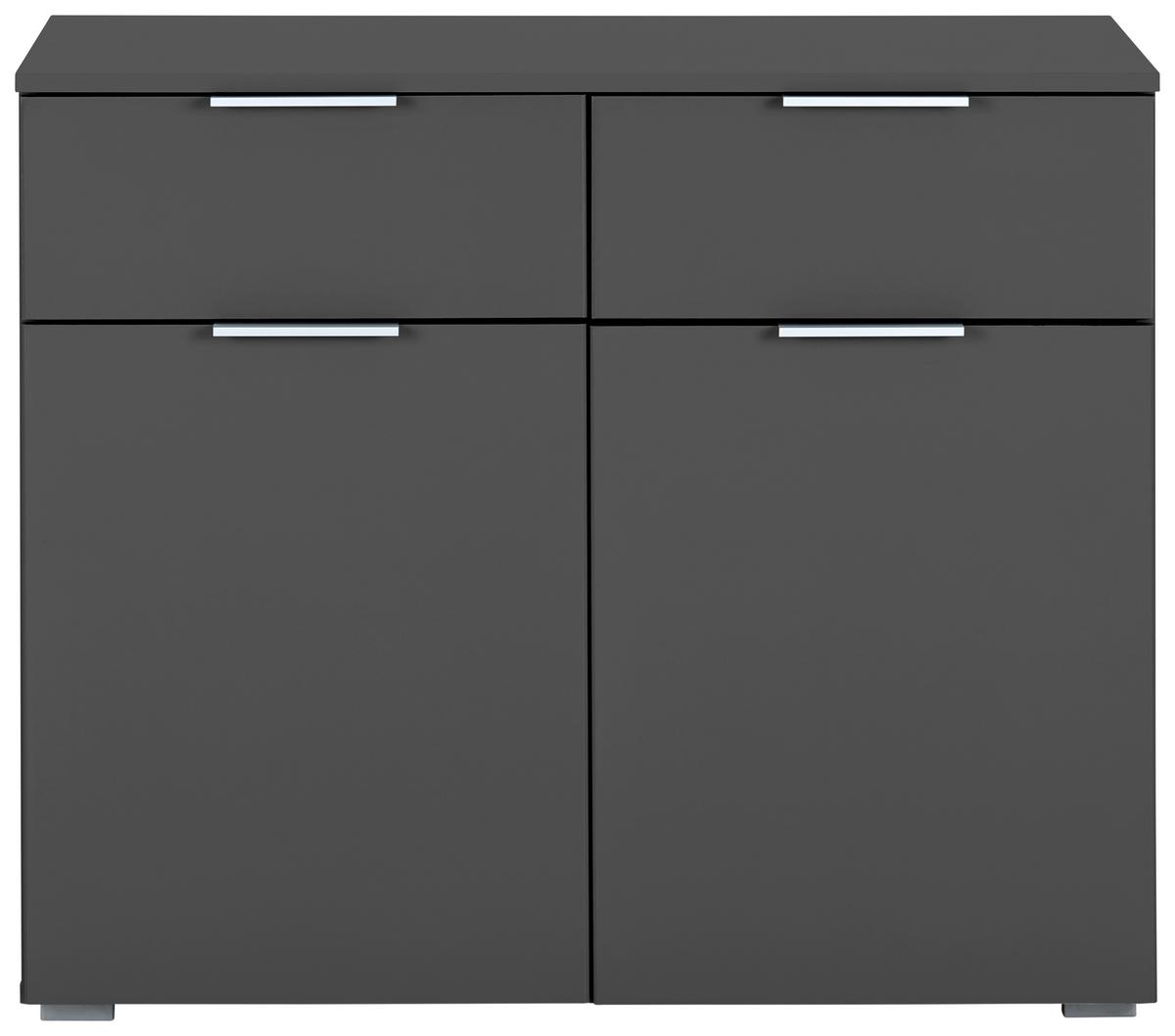 Kommode Alabama, Grau B: 80 Cm - Alufarben/Grau, MODERN, Holzwerkstoff (80/81/42cm) - Rauch Möbel