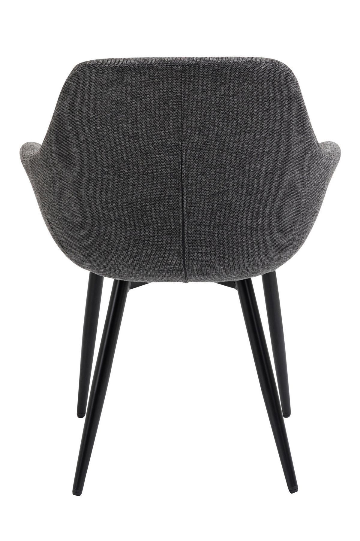 Armlehnstuhl-Set Anthrazit B: 64 cm - Anthrazit/Schwarz, MODERN, Textil/Metall (64/86/59cm) - Livetastic