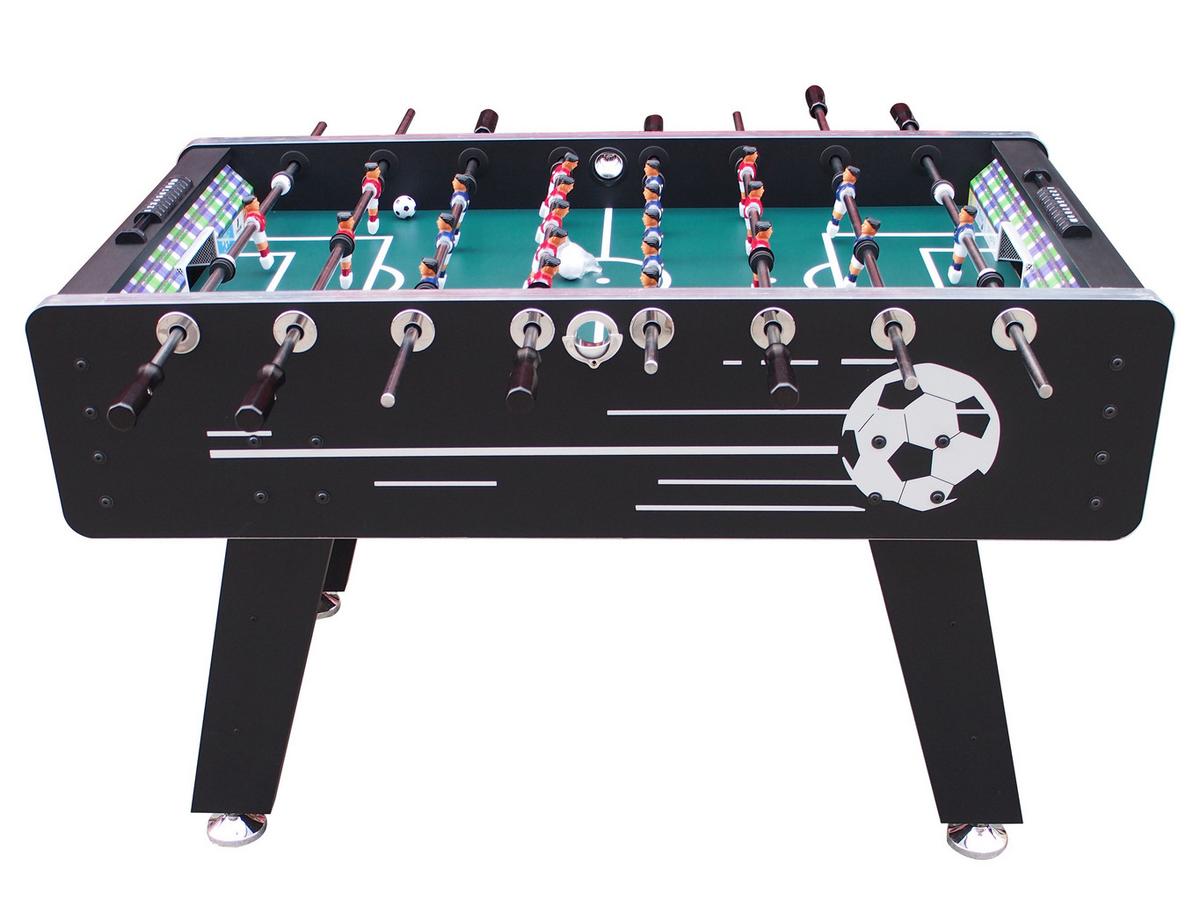 Tischfußball Arena Holz Schwarz + 4 Bälle, Torzähler - Schwarz, Basics, Holz (75/88/141cm) - Ambia Garden