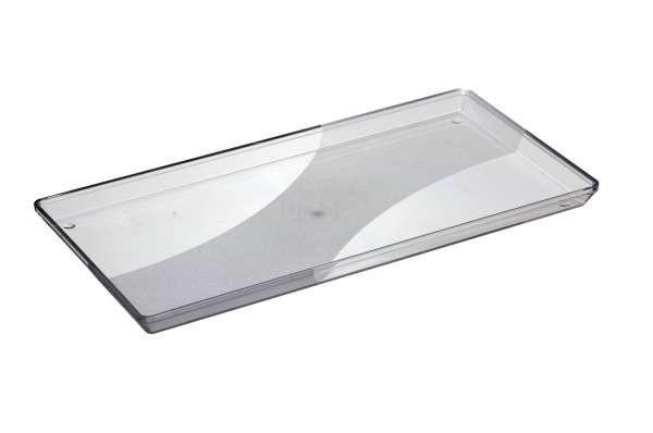 Serviertablett aus Kunststoff Bella 34x18 cm, Transparent - Naturfarben, KONVENTIONELL, Kunststoff (34/18/2,2cm)