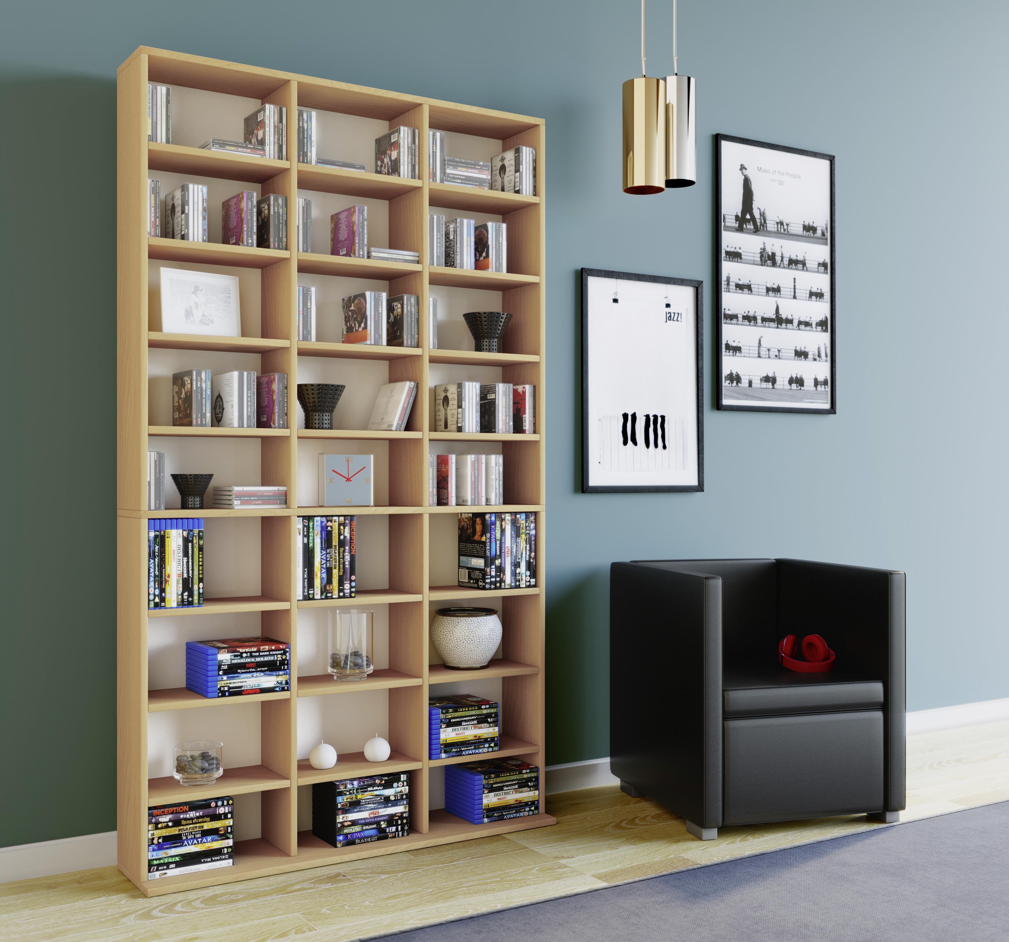 Regal Megosa Maxi 102 cm Buchefarben - Buchefarben, KONVENTIONELL, Holzwerkstoff (102/183/18 (23)cm) - MID.YOU