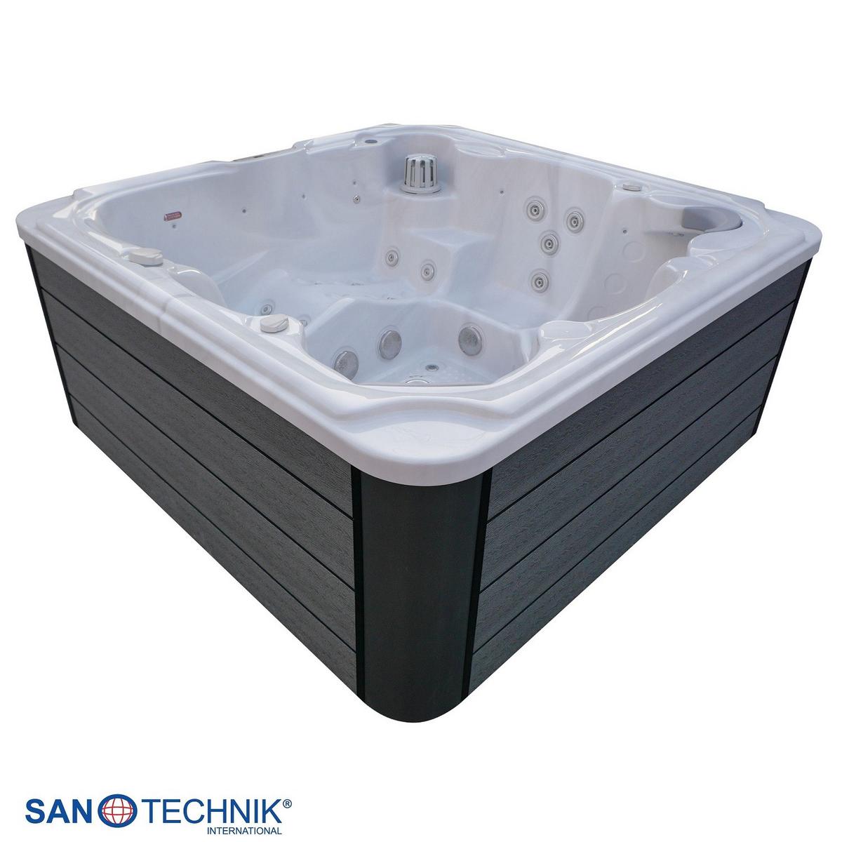 Whirlpool Kunststoff XXL1912 210x210x95 cm - Weiß/Grau, Basics, Kunststoff (210/95/210cm)