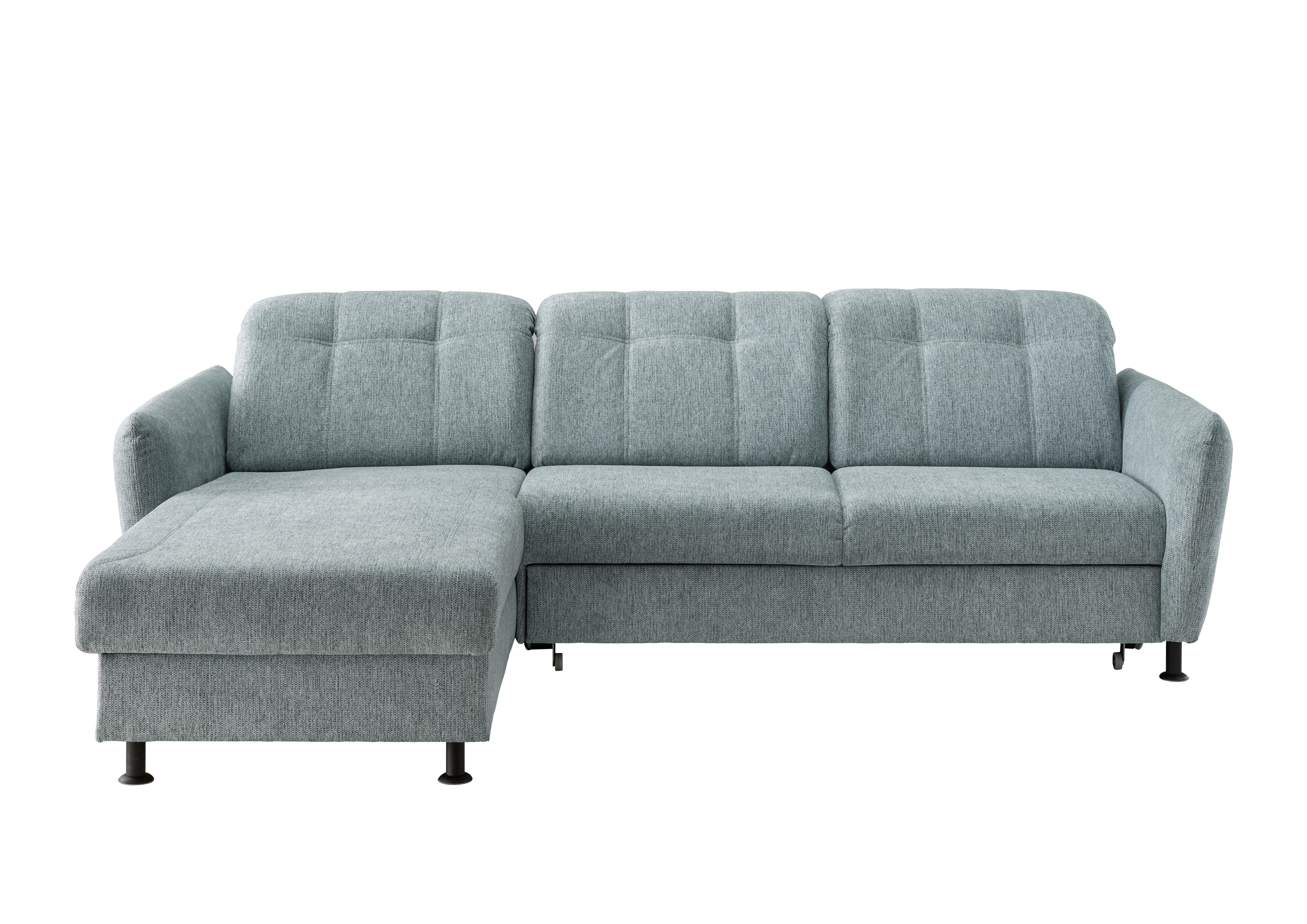 Ecksofa Minori Chenille Mintgrün, S: 184x267 cm - Schwarz/Mintgrün, MODERN, Textil (184/267cm) - Livetastic