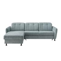 Ecksofa Minori Chenille Mintgrün, S: 184x267 cm - Schwarz/Mintgrün, MODERN, Textil (184/267cm) - Livetastic