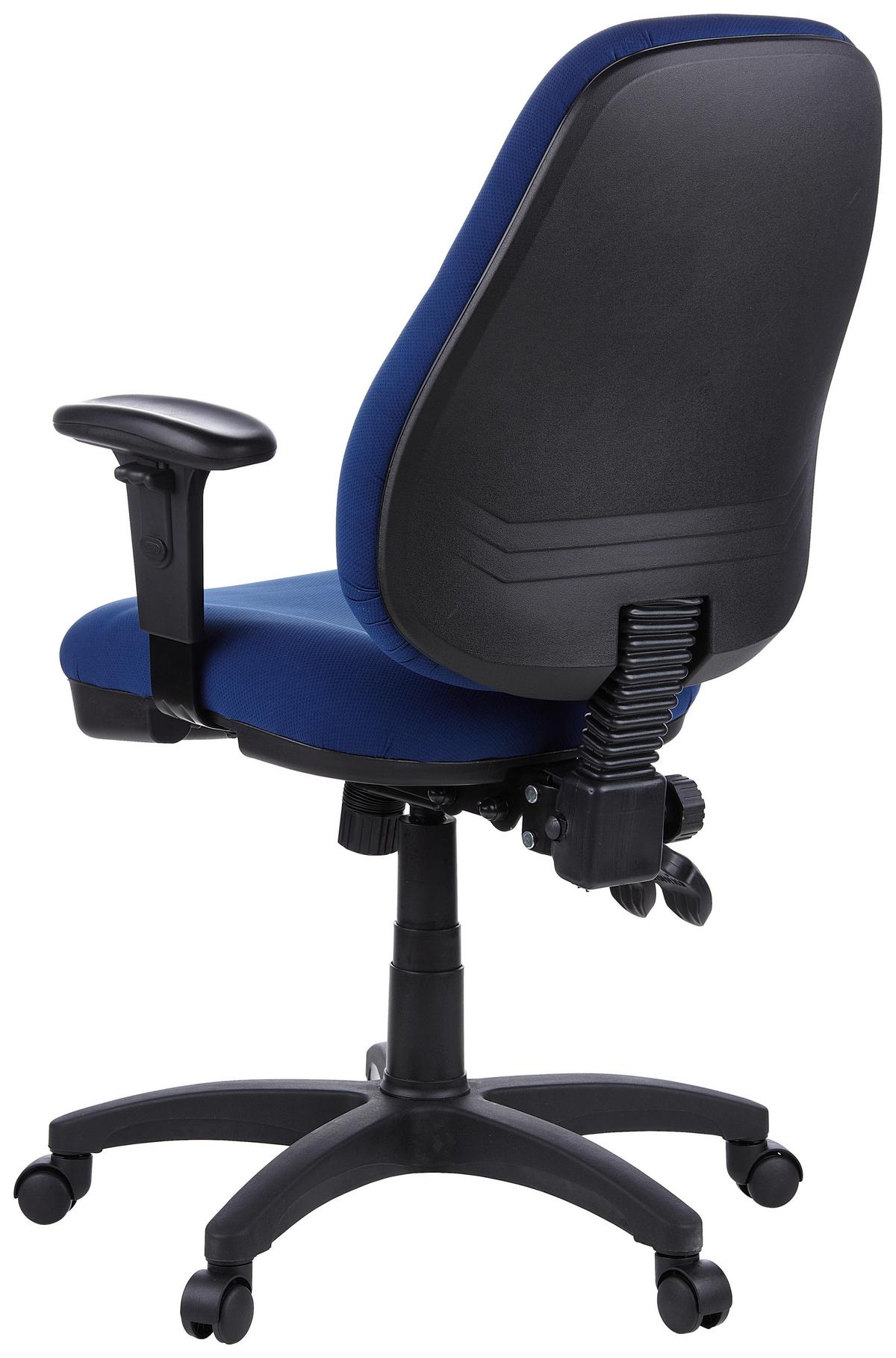 Bürostuhl Zenit Pro Blau/schwarz Bis 120 Kg - Blau/Schwarz, Basics, Kunststoff/Textil (58/121/46cm) - MID.YOU