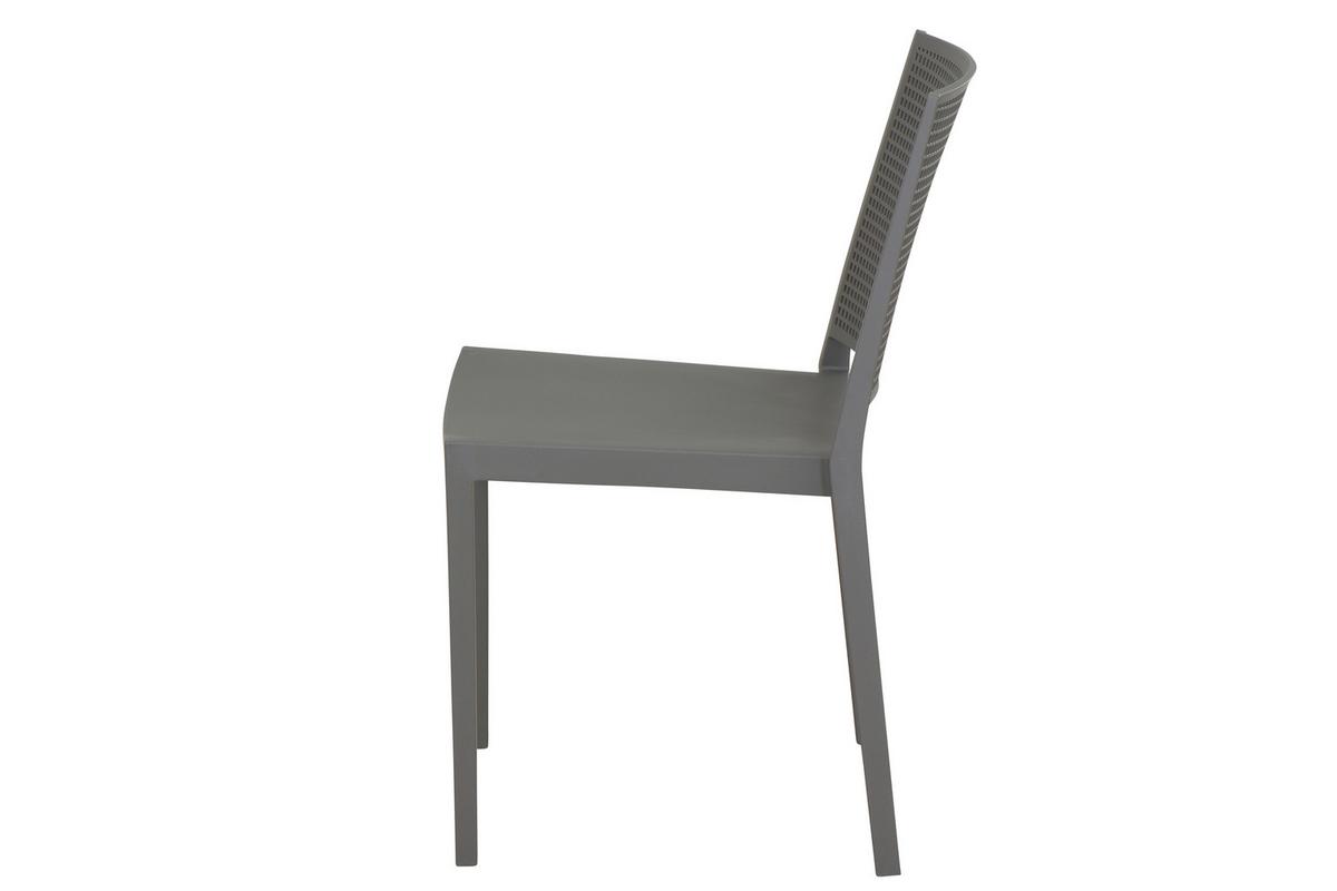 Stapelstuhl T20117 - Grau, Basics, Kunststoff (46/80/56cm) - Siena Garden