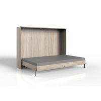 Vyklápacia posteľ JUIST horizontálna 140X200CM - farba duba, Basics, kompozitné drevo (140/200cm)
