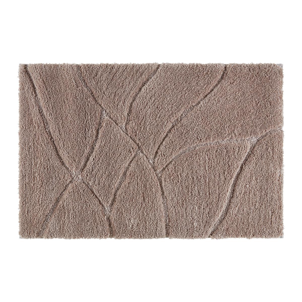Koupelnová předložka Leave, 60/90cm, šedohnědá - šedohnědá, Moderní, textil (60/90cm) - Modern Living