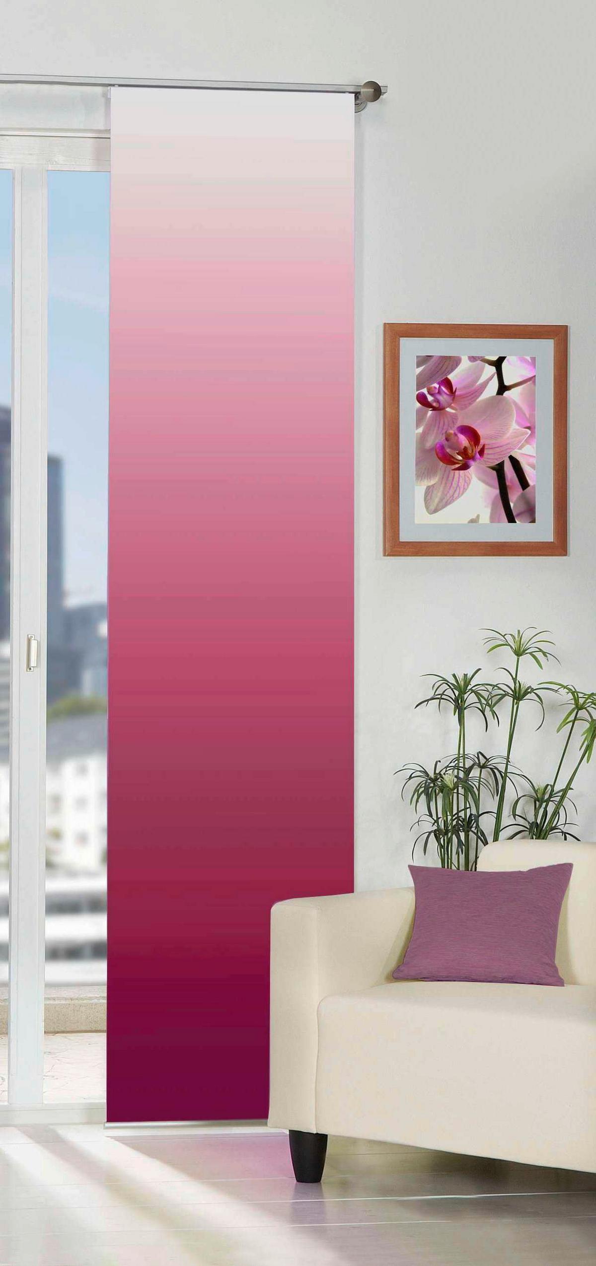 Flächenvorhang Madrid Pink B: 60 Cm - Pink, Design, Textil (60/245cm) - Schmidt W. Gmbh