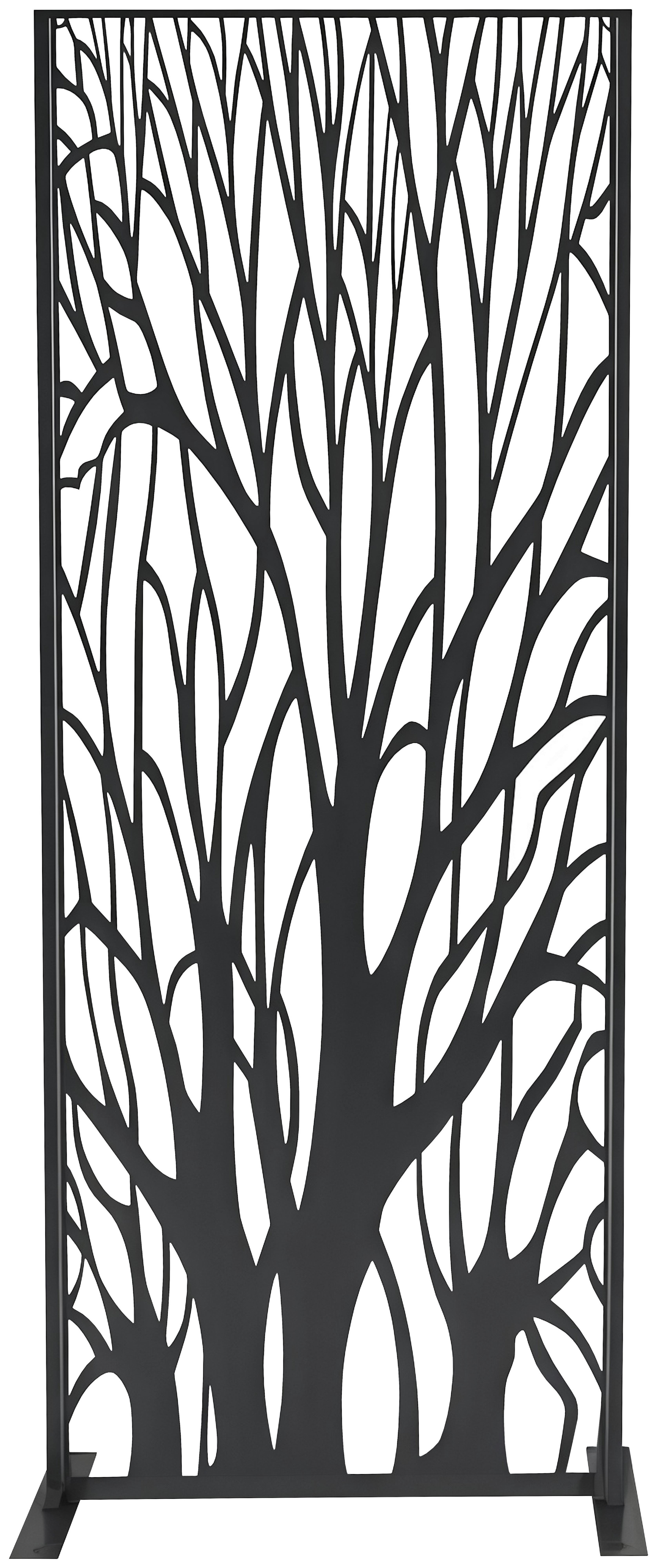 Sichtschutz Auenland ca. 50x150 cm - Schwarz, MODERN, Metall (50/150cm)
