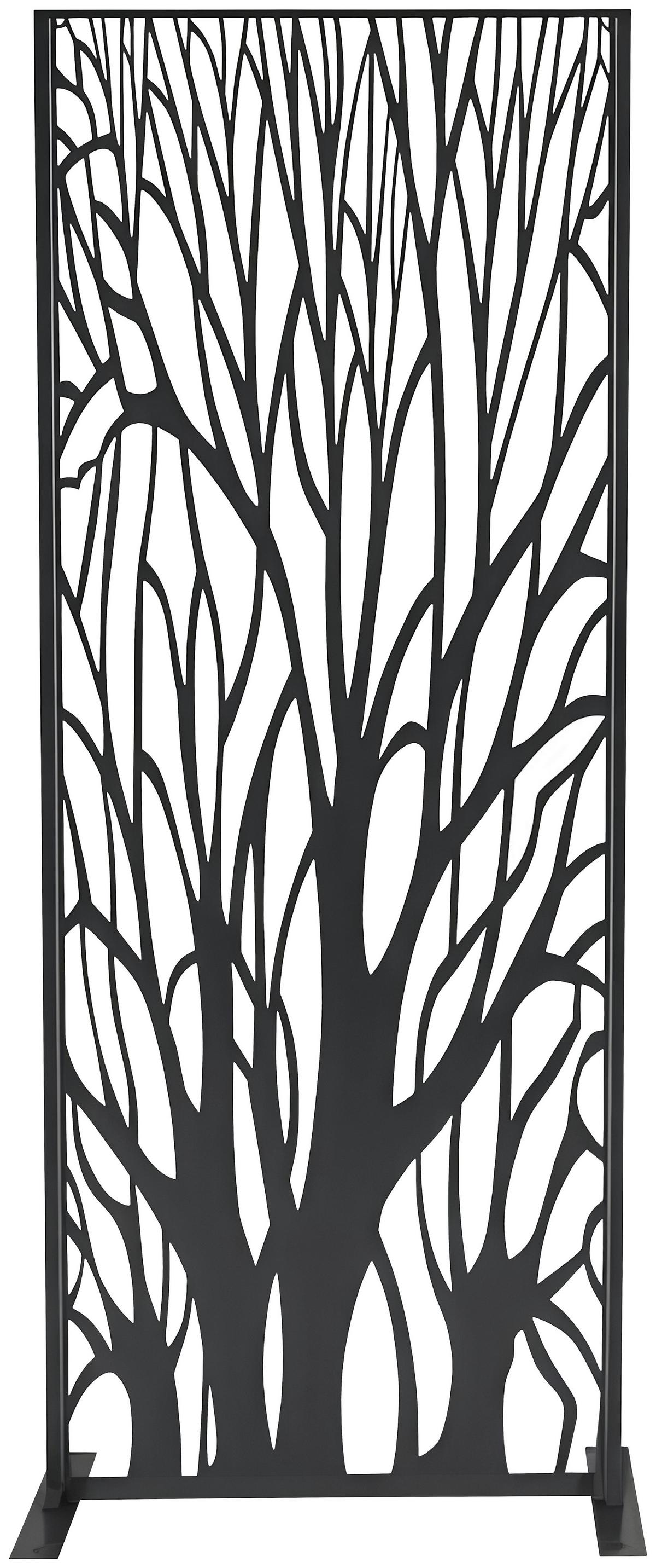 Sichtschutz Auenland 3-Teilig - Schwarz, MODERN, Metall (50/150cm)