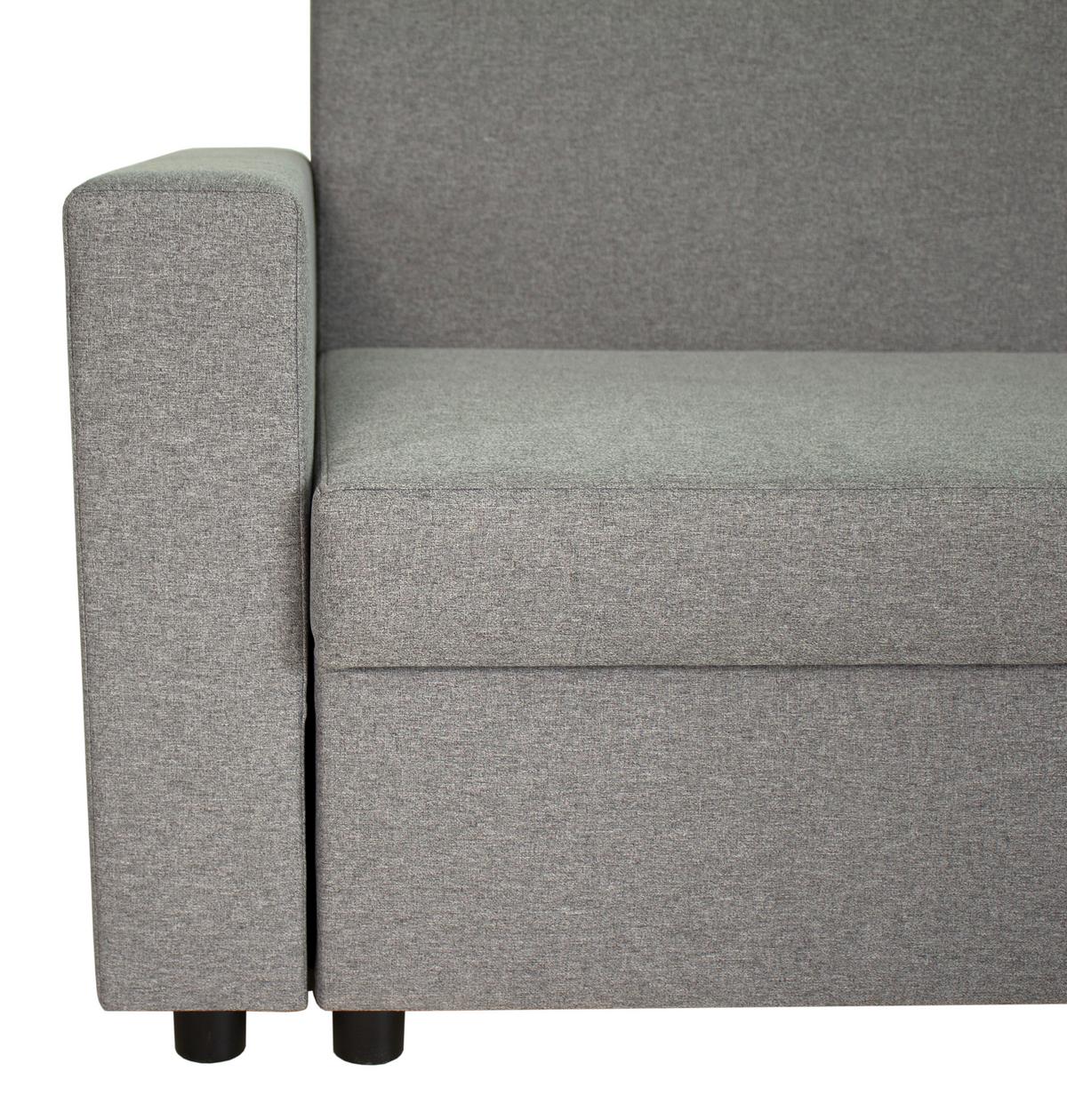 Rohová sedačka ZAP, oboustranná, šedá - šedá/černá, Moderní, dřevo/textil (226/148cm) - Based