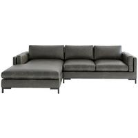 Ecksofa Packo Olivgrün S: 160x265 Cm - Schwarz/Olivgrün, Design, Textil (160/265cm) - Livetastic