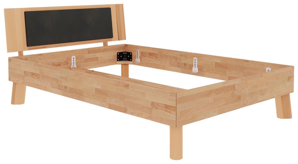 Bett Como Naturfarben /Kernbuche 140x200cm - Naturfarben/Kernbuche, MODERN, Holz (140/200cm) - MID.YOU