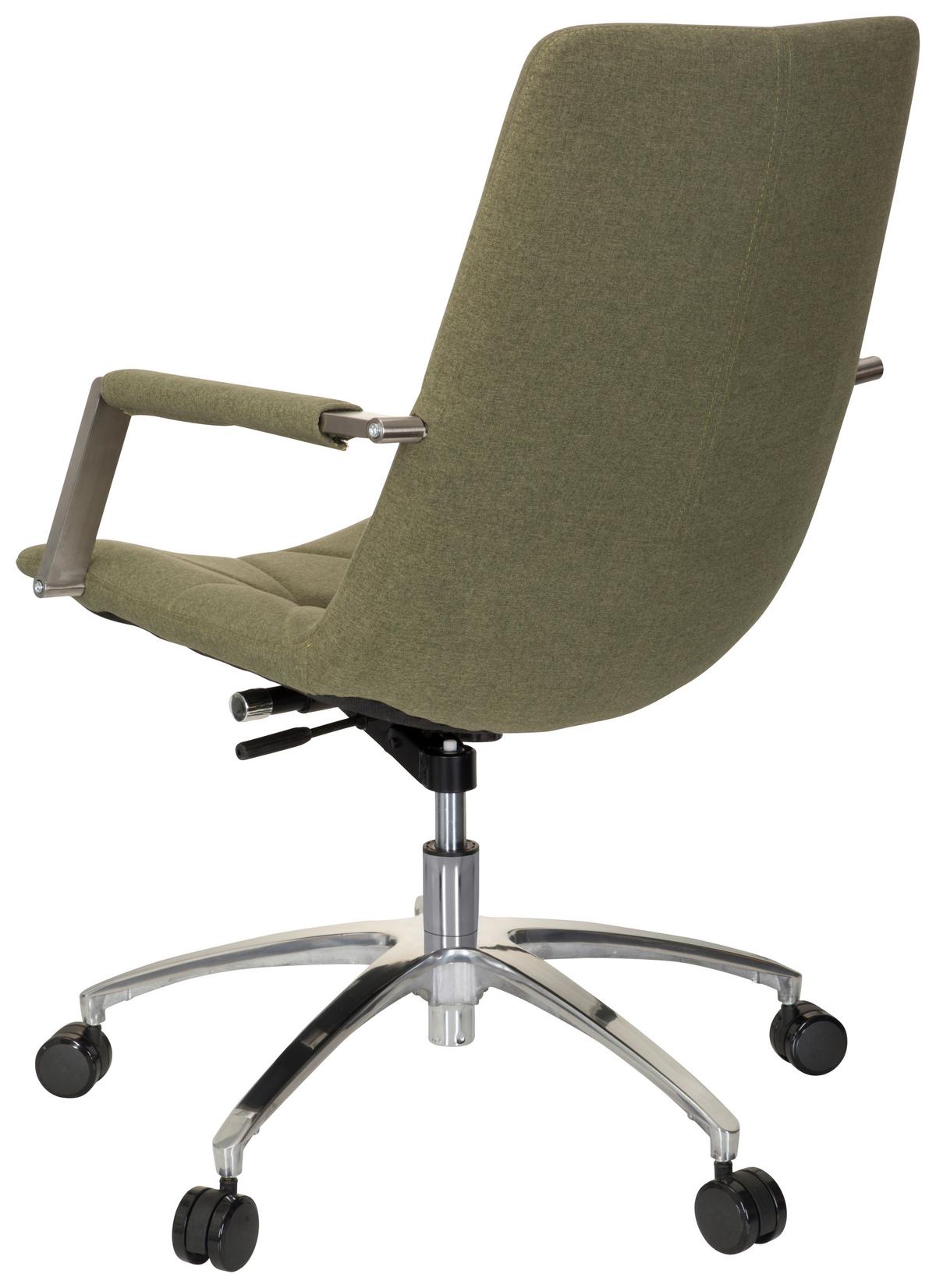Drehstuhl Saranto Ii Grün - Alufarben/Braun, MODERN, Kunststoff/Textil (57/100/75cm) - MID.YOU