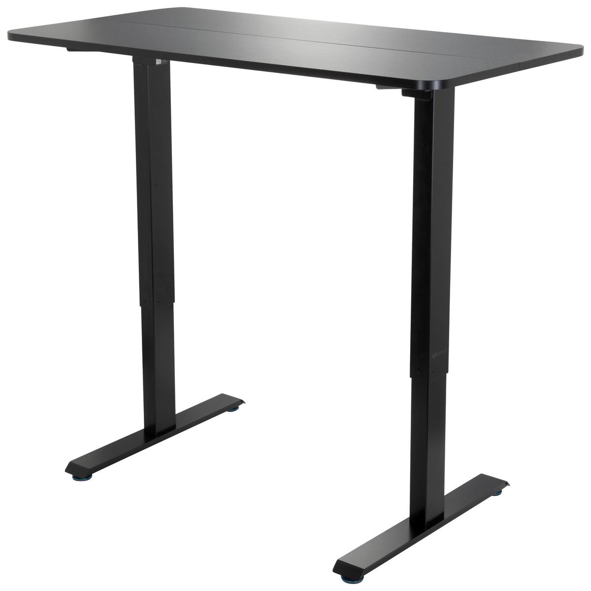 Schreibtisch Stand Cr Schwarz Höhenverstellbar B: 120 Cm - Schwarz, MODERN, Holzwerkstoff/Metall (120/74/60cm) - MID.YOU