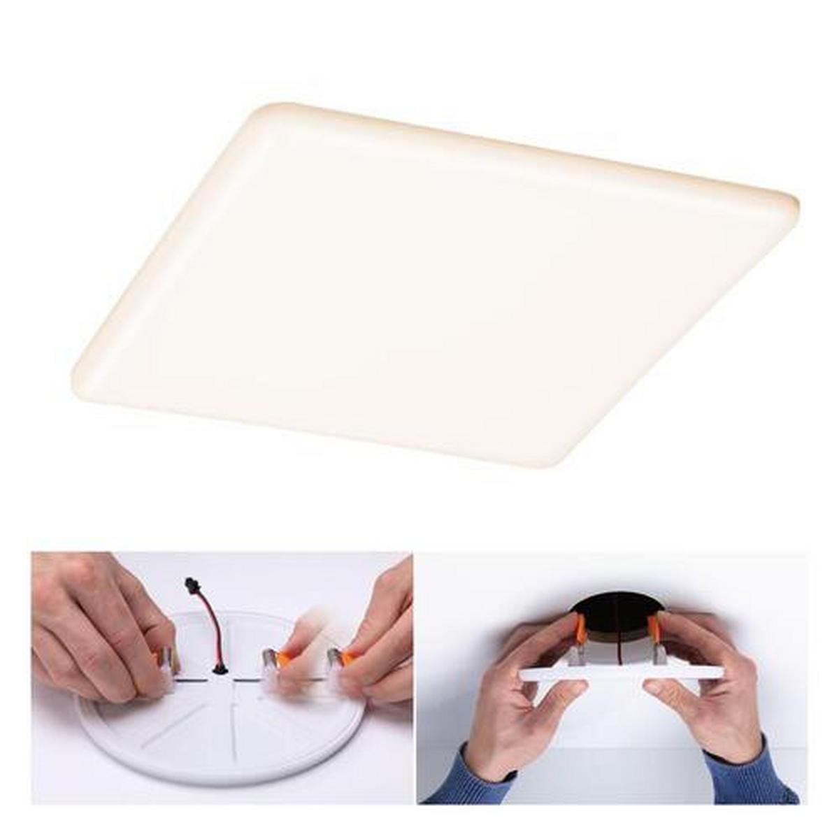 LED-Paneel L: 21,5 cm dimmbar - Weiß, Basics, Kunststoff (21,5/21,5/1cm) - Paulmann