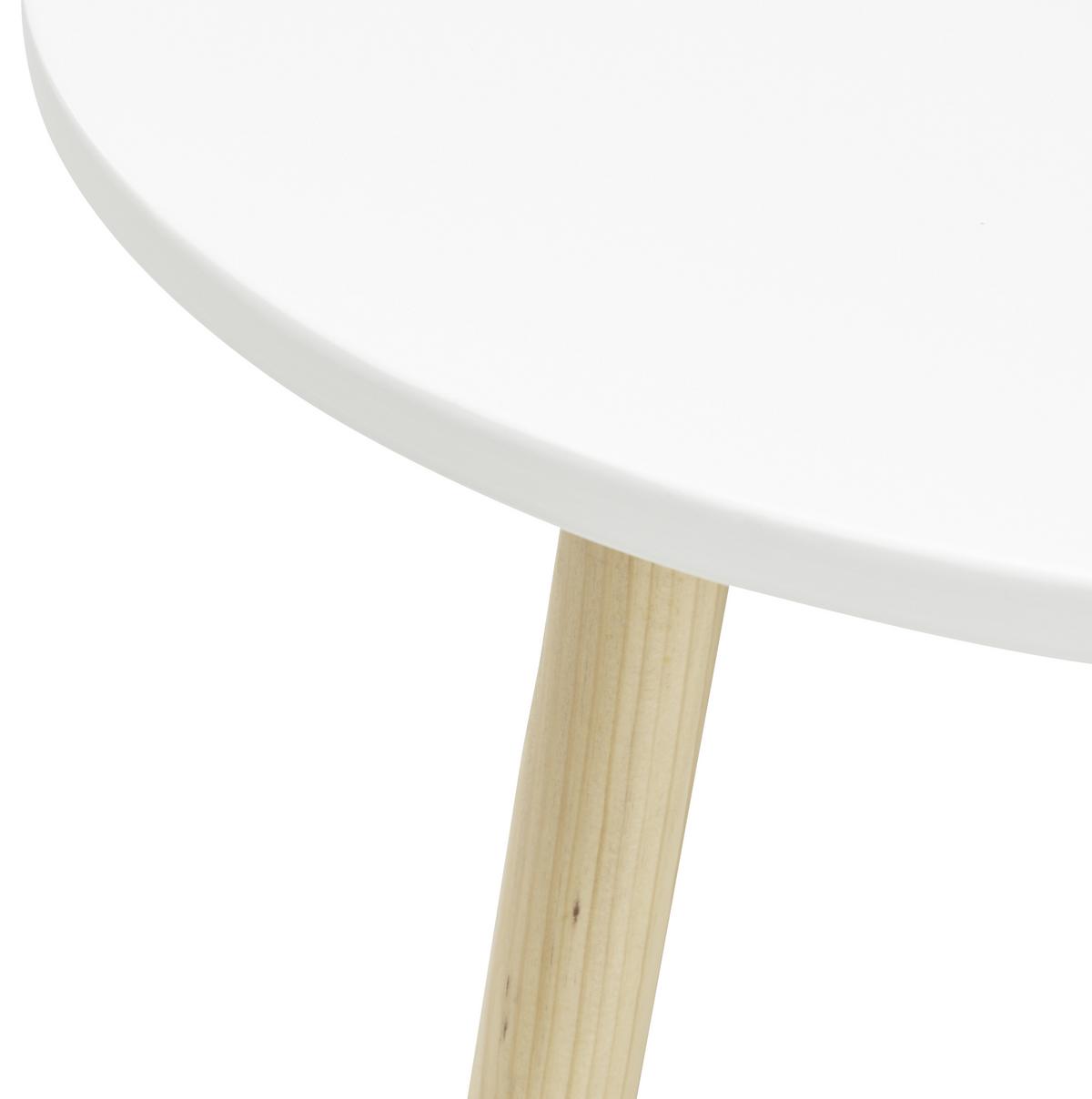 Dětský stůl Leni - bílá/barvy pinie, Moderní, dřevo (55,9/55,9/49,5cm) - Modern Living