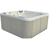 Whirlpool Acryl Capri 216 X 92 X 216 cm - Weiß/Grau, Design, Holz/Kunststoff (216/92/216cm)