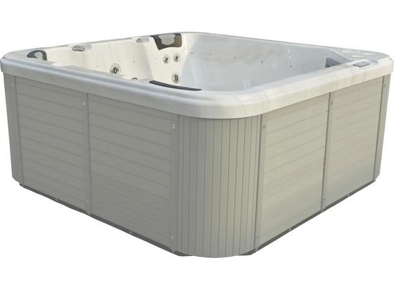 Whirlpool Acryl Capri 216 X 92 X 216 cm - Weiß/Grau, Design, Holz/Kunststoff (216/92/216cm)