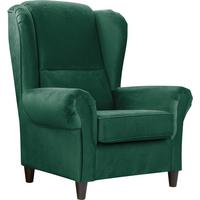 Ohrensessel Baron Grün B: 94 Cm - Schwarz/Grün, Design, Textil (94/112/92cm) - MID.YOU