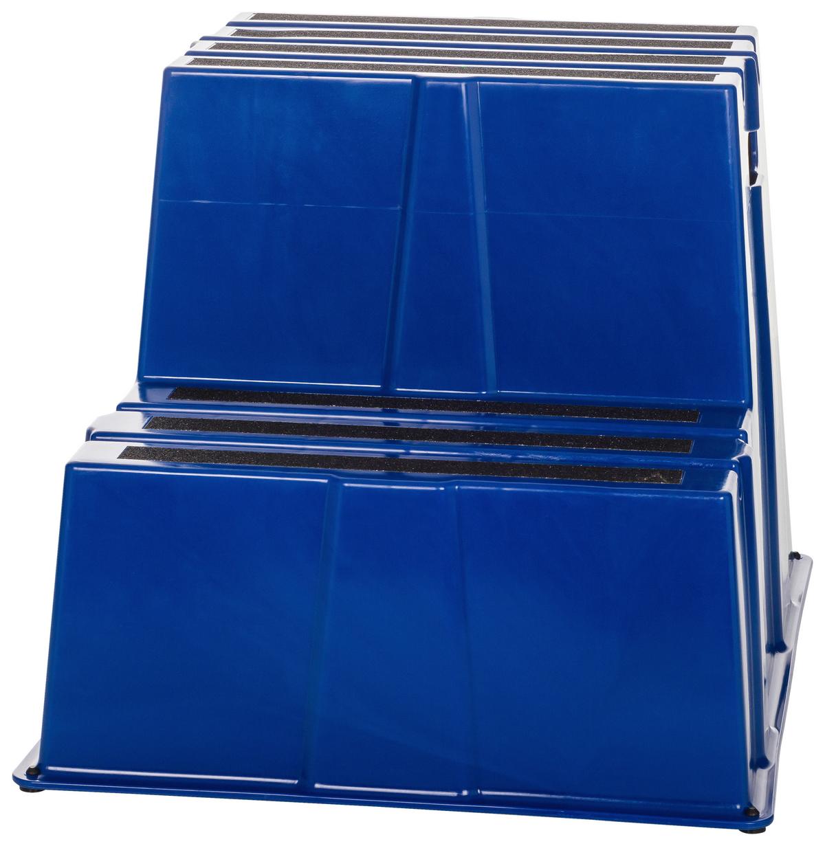 Tritthocker Tio-E2 - Blau, Basics, Kunststoff (57/51/65cm) - MID.YOU