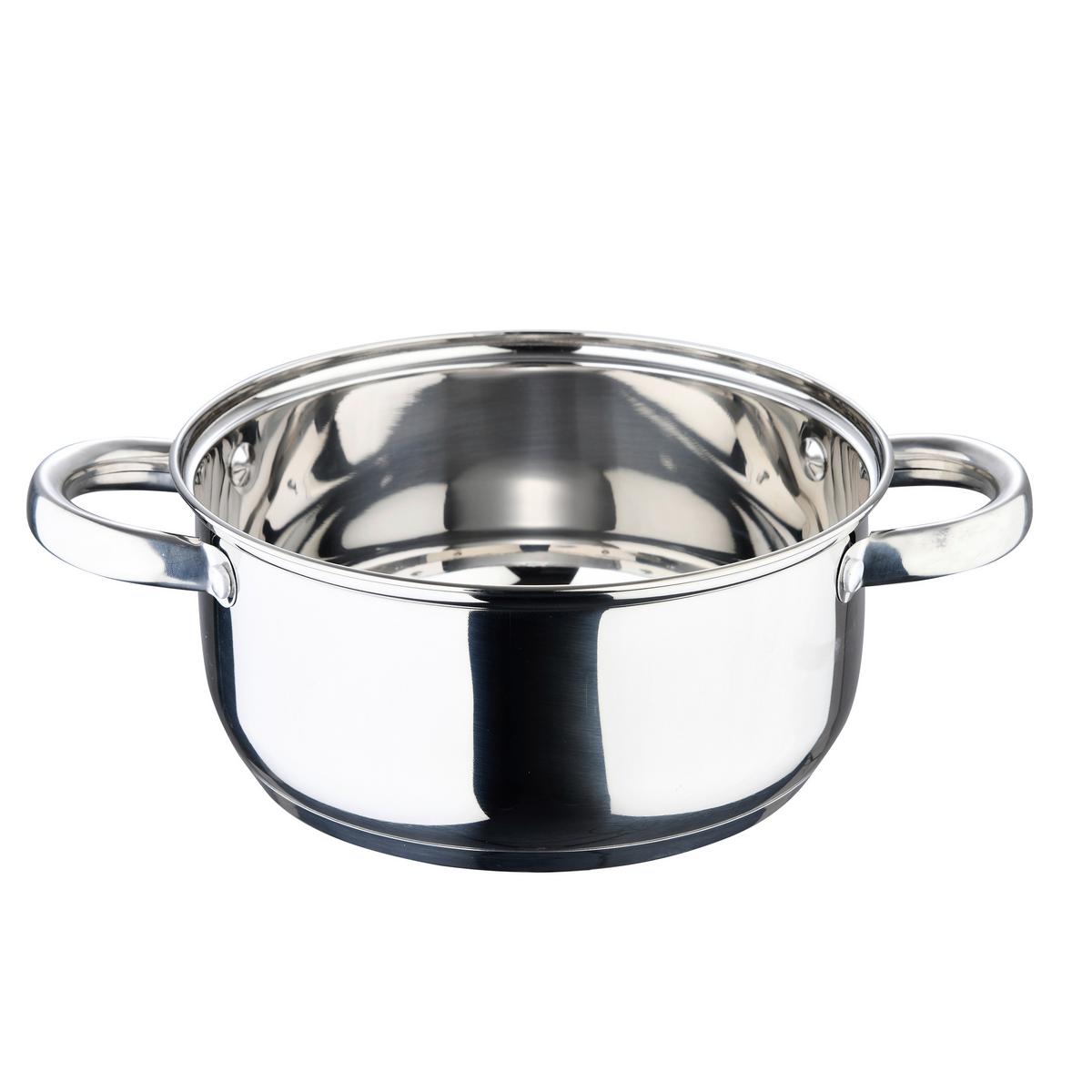 Kochtopfset Edelstahl 9-Teilig - Edelstahlfarben/Transparent, Basics, Metall (27,5/48,5/20,5cm)