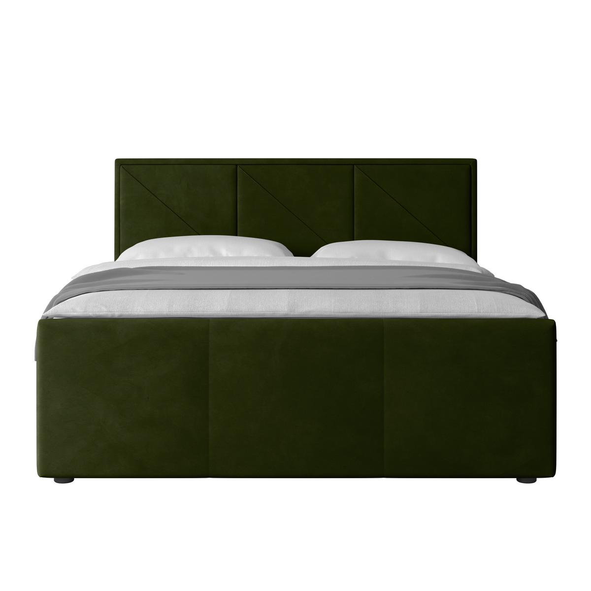 Boxspringbett mit Bettkasten 180x200 cm Bologna Grün - Schwarz/Grün, MODERN, Holz/Kunststoff (180/200cm) - MID.YOU