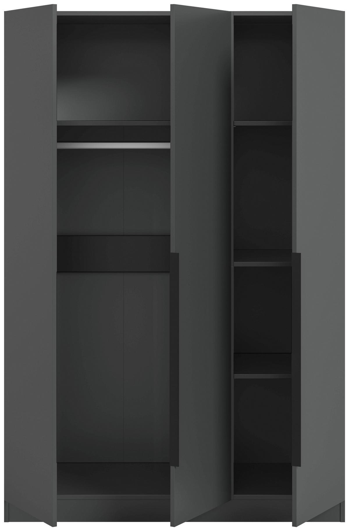 Drehtürenschrank Kopenhagen Anthrazit B: 120 Cm - Anthrazit, MODERN, Holzwerkstoff (120/181/52cm) - MID.YOU