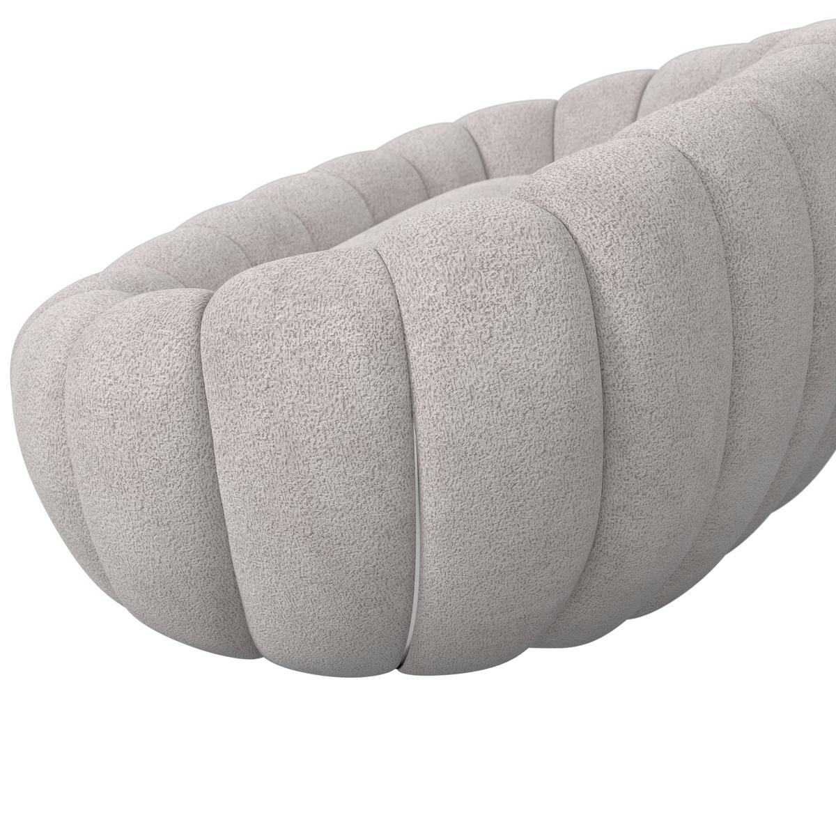 Pohovka LENA, svetlosivá žen., max. 280 kg - sivobéžová, Modern, drevo/textil (148/62/92cm) - Bessagi Home