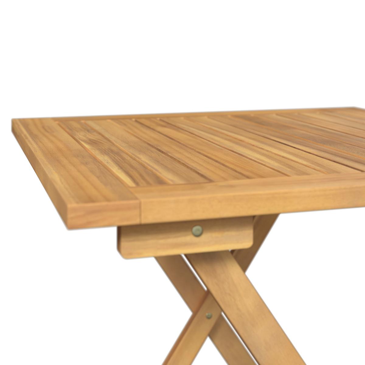 Balkonset Capri - Naturfarben/Akaziefarben, MODERN, Holz (60/60/74cm) - Beldano