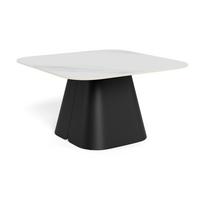 KONFERENČNÝ STOLÍK SALINAS - čierna/biela, Design, kov/keramika (80/80/45cm) - MID.YOU