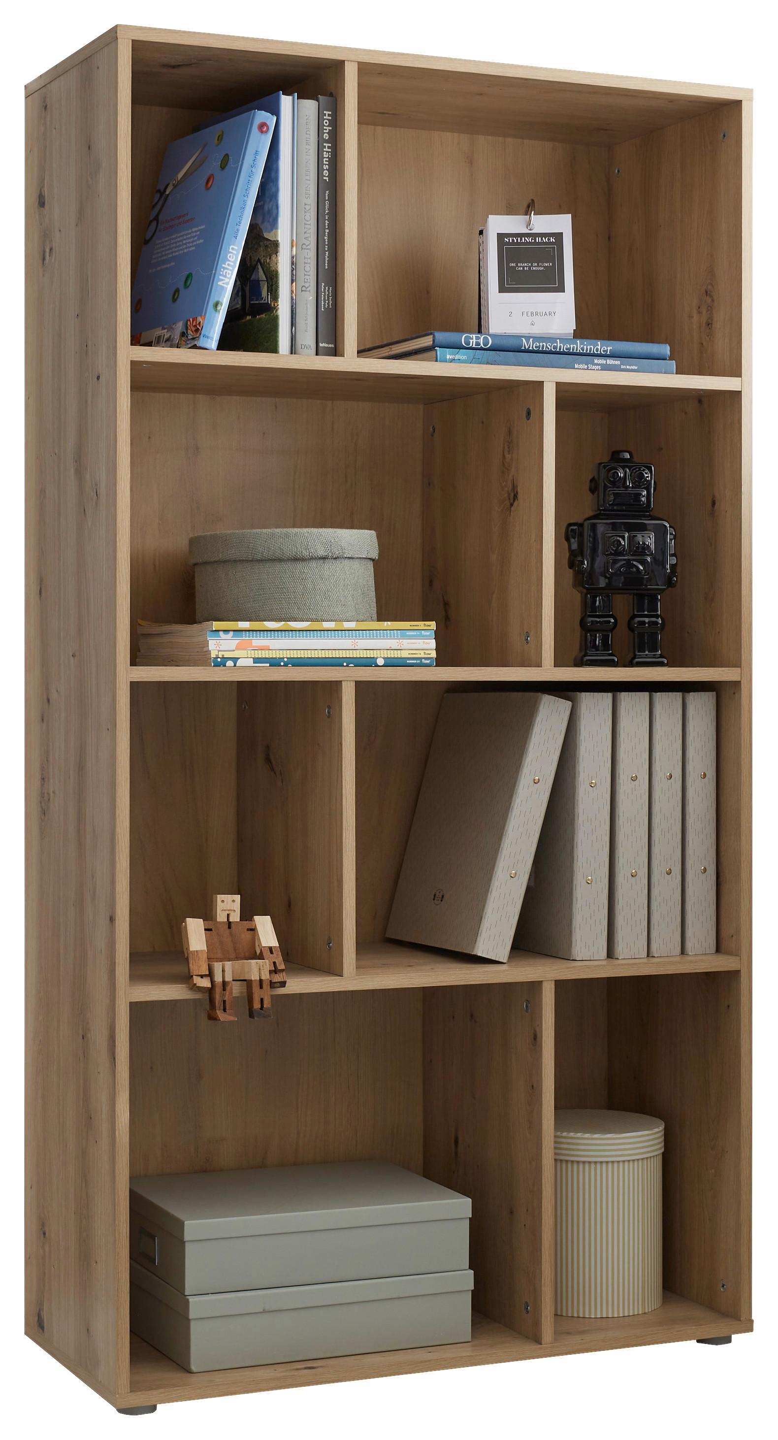 Standregal Liam - Eiche Artisan, KONVENTIONELL, Holzwerkstoff (80/150/34cm)