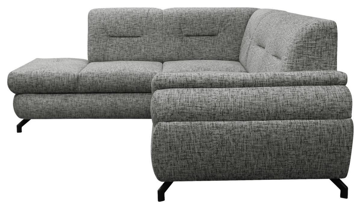 Ecksofa Imo Grau 201x274 cm - Schwarz/Grau, Design, Textil (201/274cm) - MID.YOU