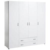 Drehtürenschrank mit Laden 161cm Base 4, Weiß - Eichefarben/Weiß, KONVENTIONELL, Holzwerkstoff (161/176/51cm) - P & B