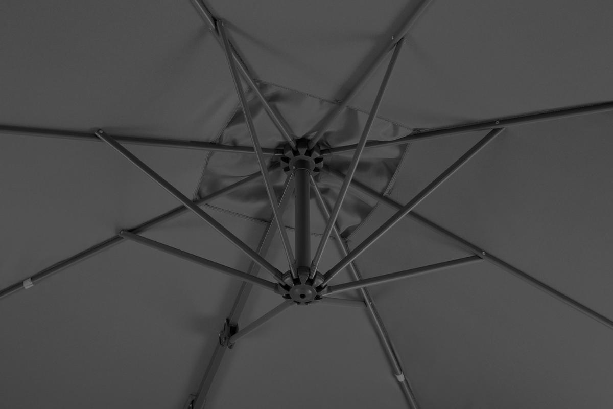 Ampelschirm Rhodos Junior BxHxT: 352x244x300 cm Anthrazit - Anthrazit, Basics, Textil/Metall (352/244/300cm) - Schneider